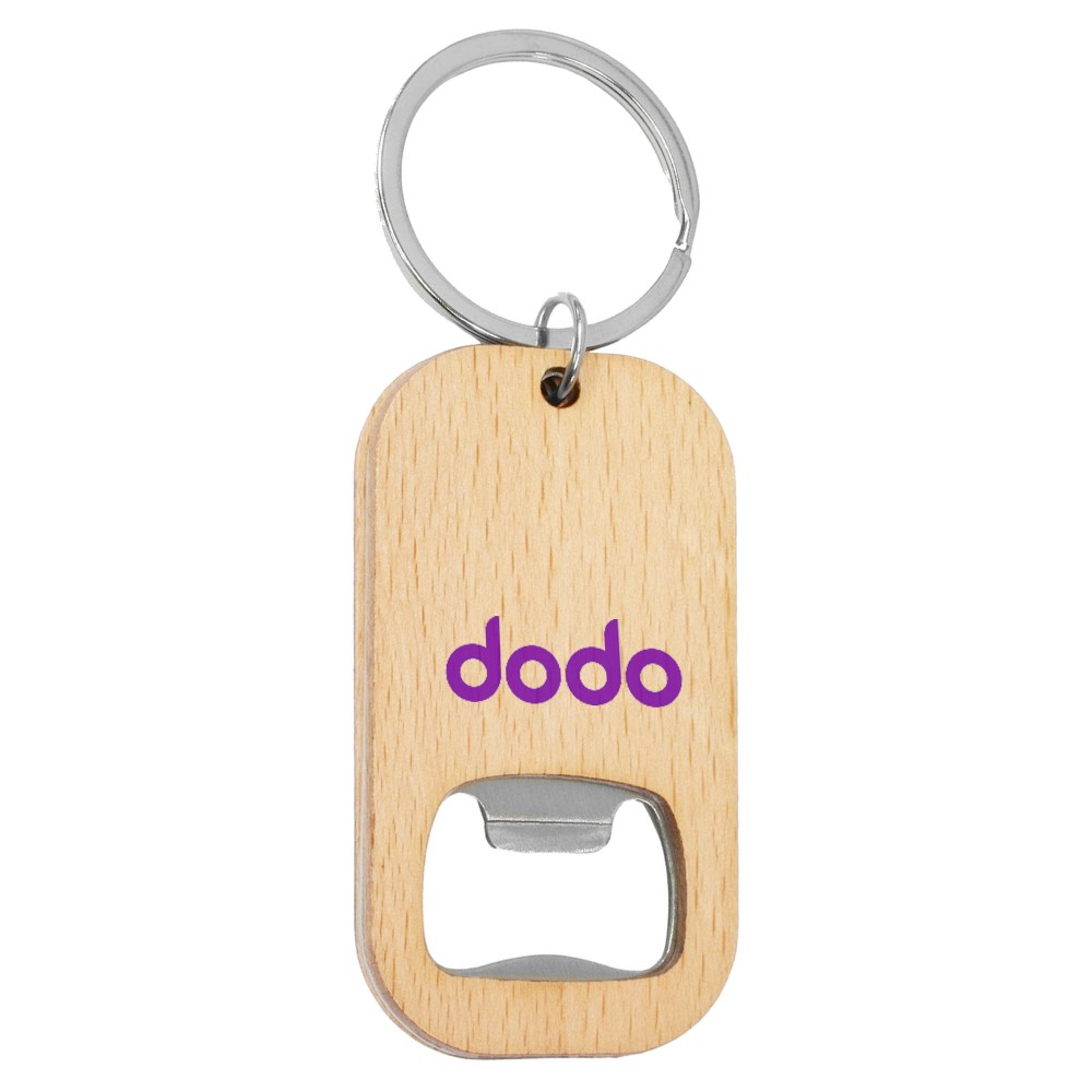 Promotional Bamboo Bar Bottle Opener Key Ring