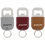 Leather Bottle Opener Keychain with Logo