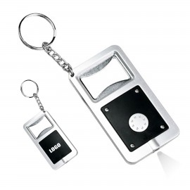 Bottle Opener With Flashlight Keychain with Logo