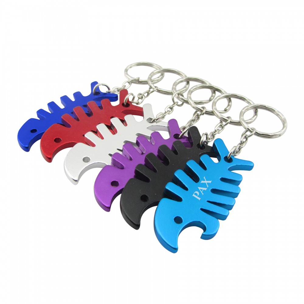 Logo Branded Fish Bone Aluminum Bottle Opener