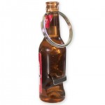 Mini Plastic Beer Bottle Shape Opener Keychain with Logo