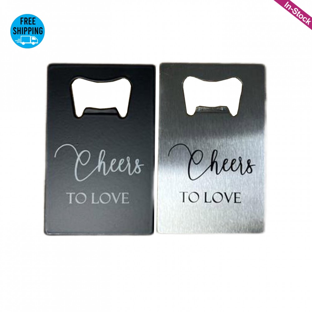 Stainless Steel Credit Card Bottle Opener with Logo