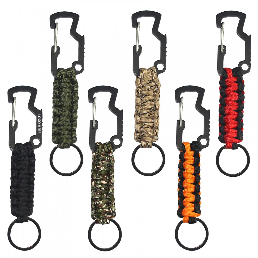 Custom Bottle Opener Emergency Rope Keychain