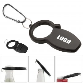 Multi Tin Can Bottle Cap Opener With Carabiner with Logo