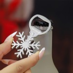 Snowflake Shape Metal Beer Bottle Opener with Logo