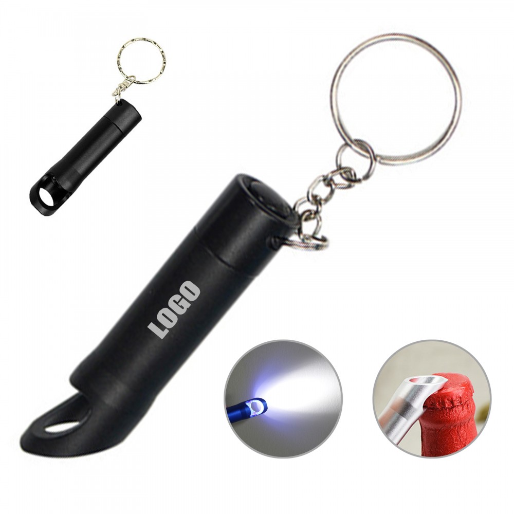 Aluminum Alloy Mini Light With Keychain with Logo