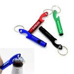 Whistle With Bottle Opener Keychain with Logo