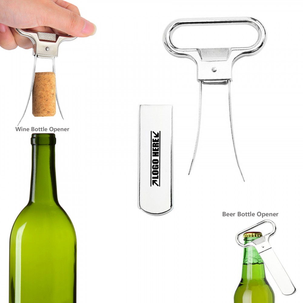 Custom Metal 2 IN 1 Wine Bottle Opener