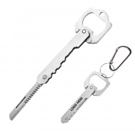 Logo Branded Key Chain Knife With Bottle Opener