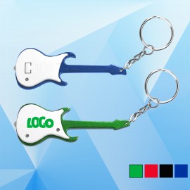 Customized Guitar Shaped LED Bottle Opener with Keychain