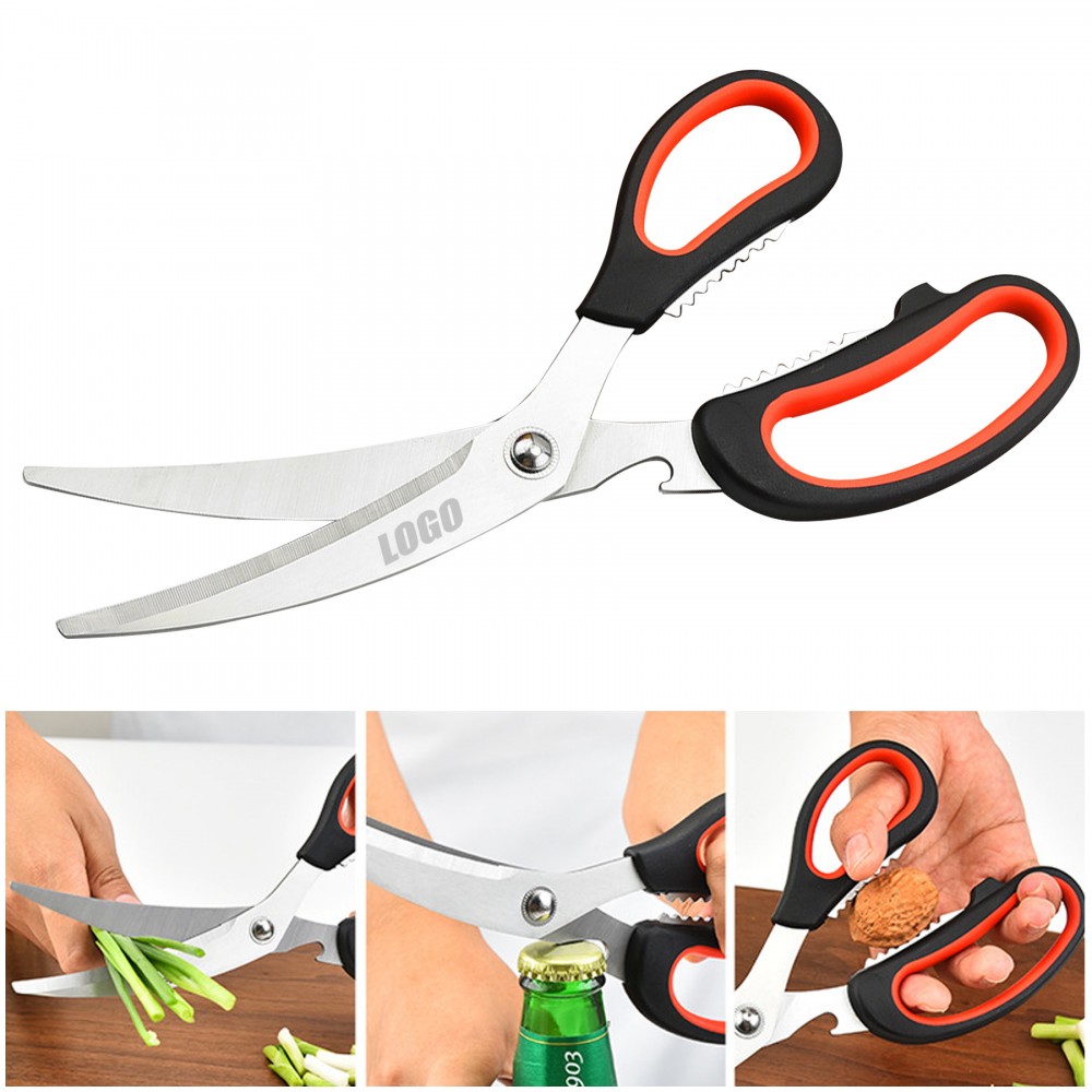 Curve Scissors With Bottle Opener with Logo