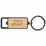 Customized Bamboo Key Chain Bottle Opener