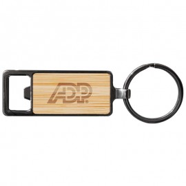 Customized Bamboo Key Chain Bottle Opener