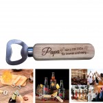 Wood Handheld Bottle Opener with Logo