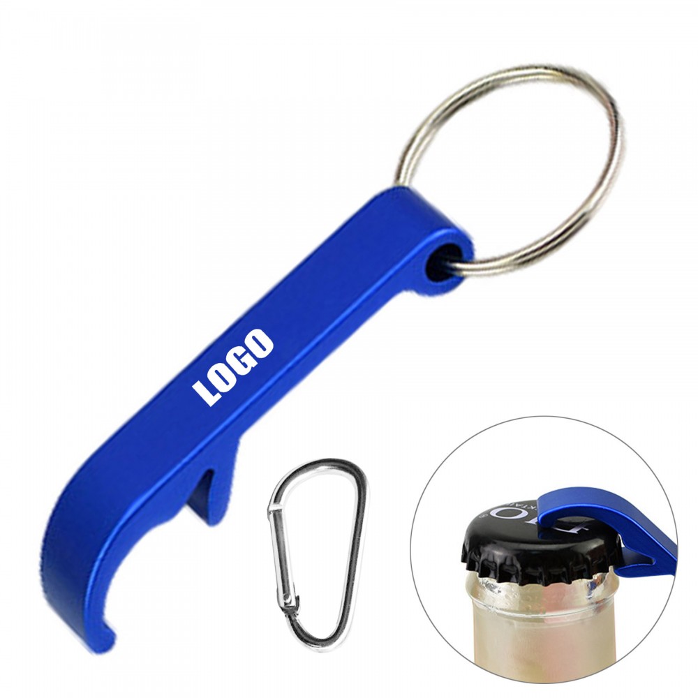 Aluminum Bottle Opener With Carabiner with Logo