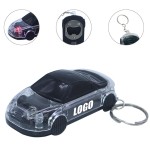 Custom Car Shaped Bottle Opener Keychain With Led Light