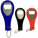 Plastic Tennis Racket Bottle Opener Keychain with Logo