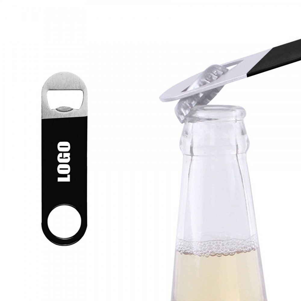 PVC Wrapped Handle Bottle Opener Middle Size with Logo