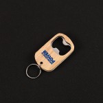 Logo Branded Wood Bottle Opener Keychain