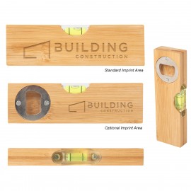 Bamboo Level With Bottle Opener with Logo