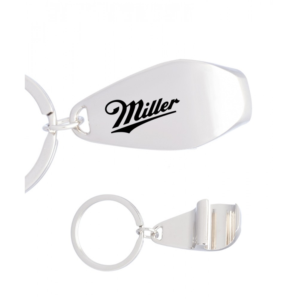 Union Printed - Surf Metal Keychains with Bottle Opener with 1-Color with Logo