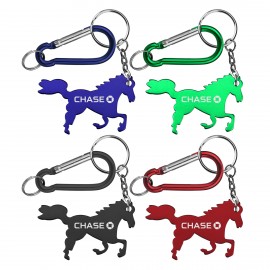 Logo Branded Horse / Pony Shape Key Chain w/Carabiner