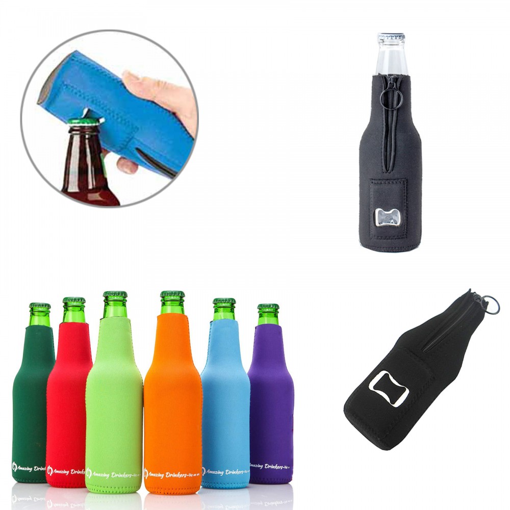 Logo Branded Bottle Coolers with Opener