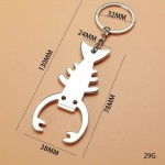 Zinc Alloy Lobster Bottle Opener Keychain with Logo