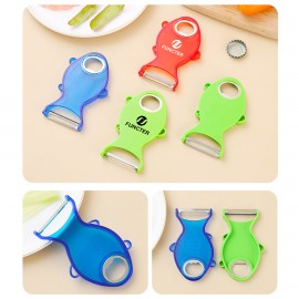 2 in 1 Fish Shaped Fruit Peeler with Bottle Opener Sharp Blade Kitchen Tool with Logo