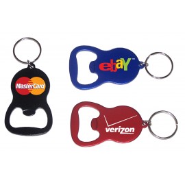 Round Bell Shape Plain Bottle Opener w/Key Ring with Logo