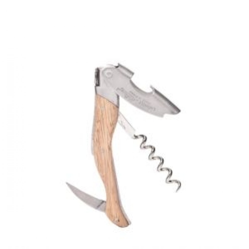 Laguiole Millesime Corkscrew w/Genuine French Oak Handle with Logo