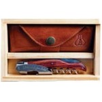 Customized Laguiole Millesime Genuine Violet Kingwood Corkscrew Set w/Box & Leather Pouch