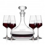 Stratford Decanter & 4 Cannes Wine with Logo
