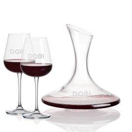 Madagascar Carafe & 2 Howden Wine with Logo