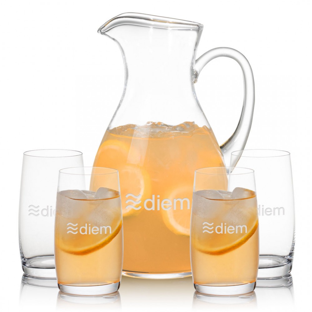 Custom Geneva Pitcher & 4 Valemount Beverage