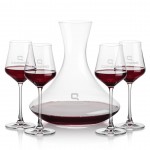 Senderwood Carafe & 4 Bretton Wine with Logo