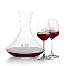 Senderwood Carafe & 2 Oldham Wine with Logo