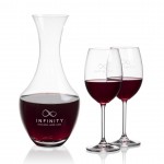 Oldham Carafe & 2 Blyth Wine with Logo