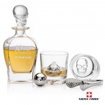 Personalized Delrina Scull 3pc Decanter Set & S/S Ice Balls