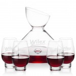 Personalized Woodbury Carafe & 4 Glenarden Stemless Wine