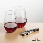 Personalized Swiss Force Opener & 2 Boston Wine - Black