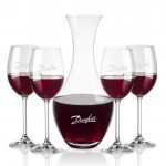 Oldham Carafe & 4 Naples Wine with Logo