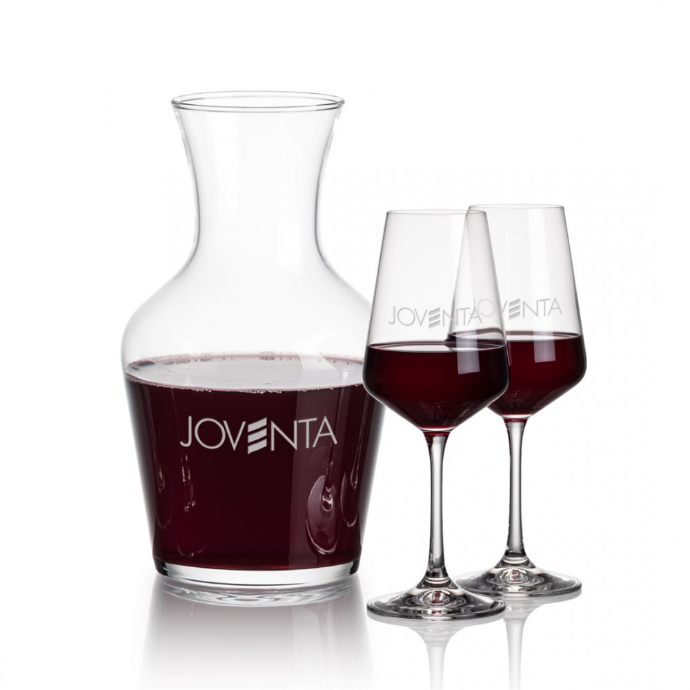 Summit Carafe & 2 Connoisseur Wine with Logo