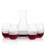 Customized Senderwood Carafe & 4 Carlita Stemless Wine