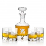 Logo Branded Wellington Decanter & 4 On-the-Rocks