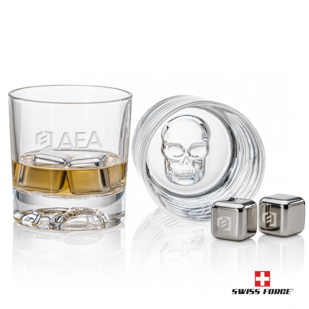 Personalized Swiss Force S/S Ice Cubes & 2 Delrina Scull OTR