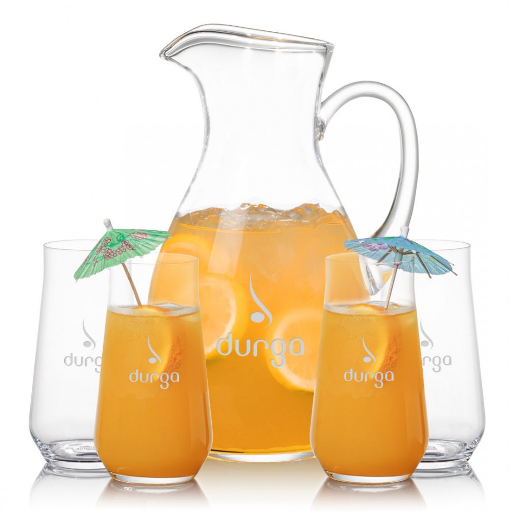 Geneva Pitcher & 4 Bretton Beverage with Logo