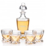 Seneca Decanter & 4 On-the-Rocks with Logo