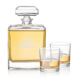 Maschito Decanter & 2 On-the-Rocks with Logo