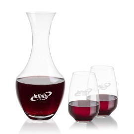 Personalized Oldham Carafe & 2 Oldham Stemless